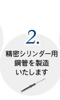 2.精密シリンダー用鋼管を製造いたします